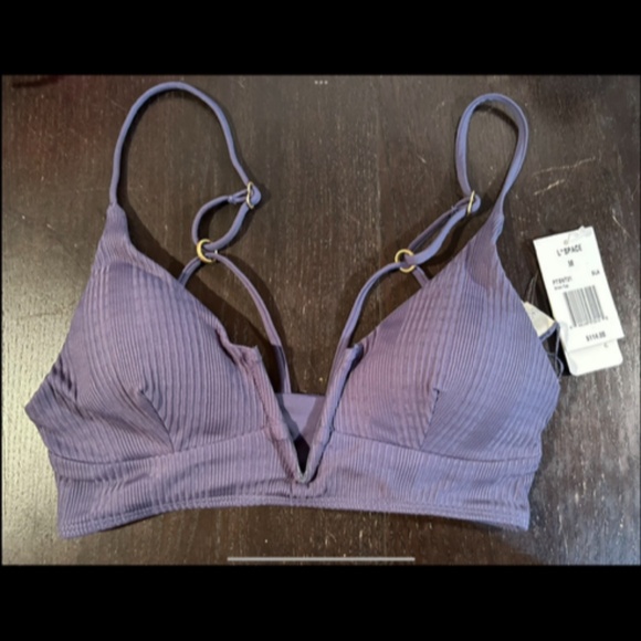 L*Space Siren Pointelle Ribbed Bikini Top in Slate Size M - NWT - Picture 5 of 12